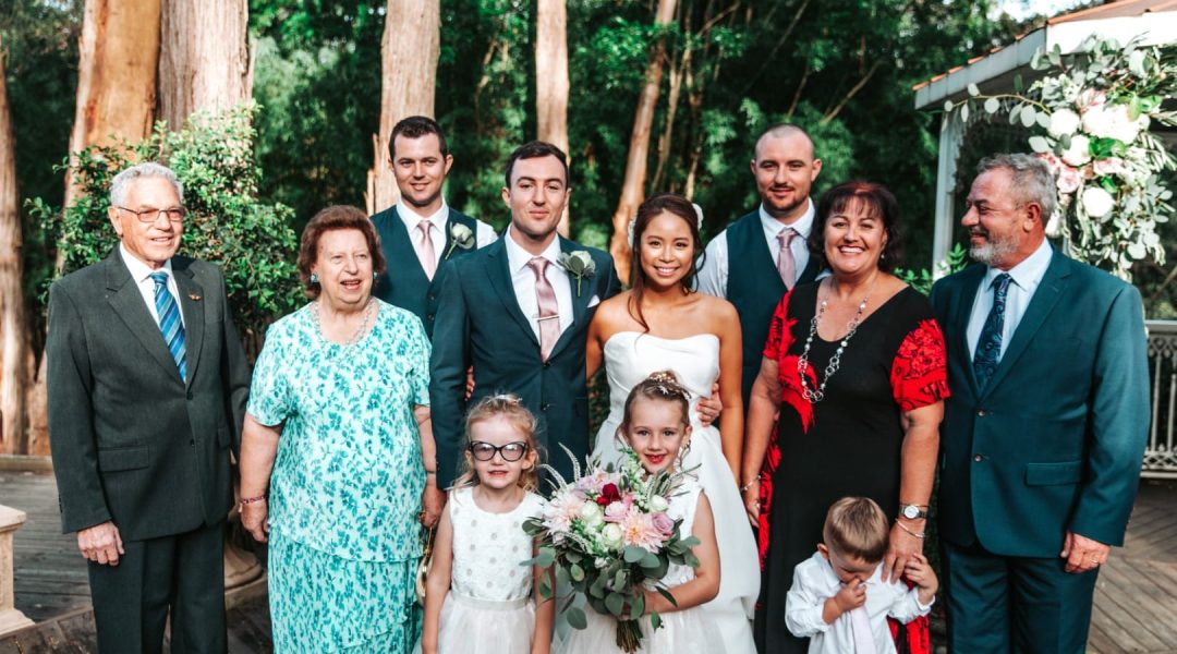 Supported by loving wife and family